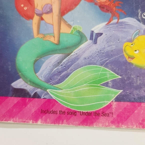 Vintage 1990 Disney The Little Mermaid Pink Picture Book - Picture 5 of 10